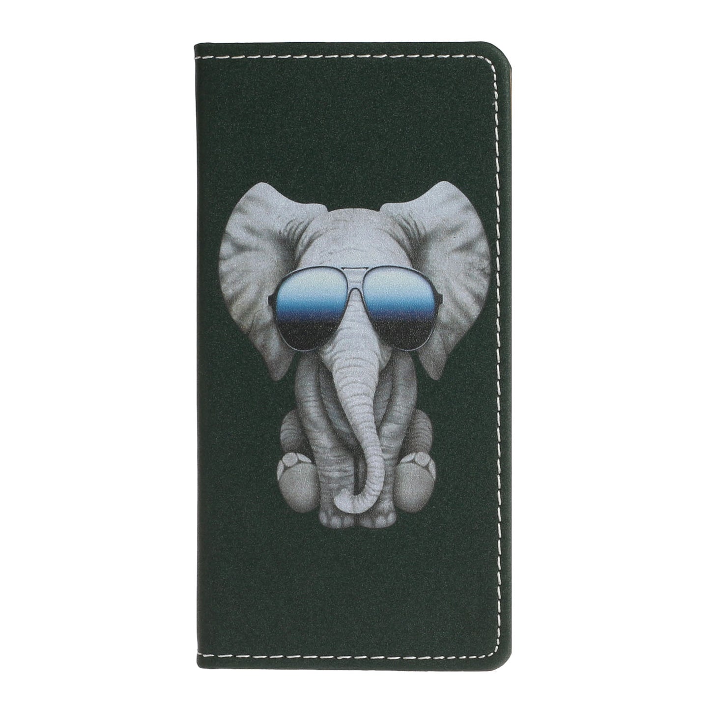 Pattern Printing Leather Shell Stand Case with Card Slots for Samsung Galaxy S20 Plus/S20 Plus 5G - Elephant