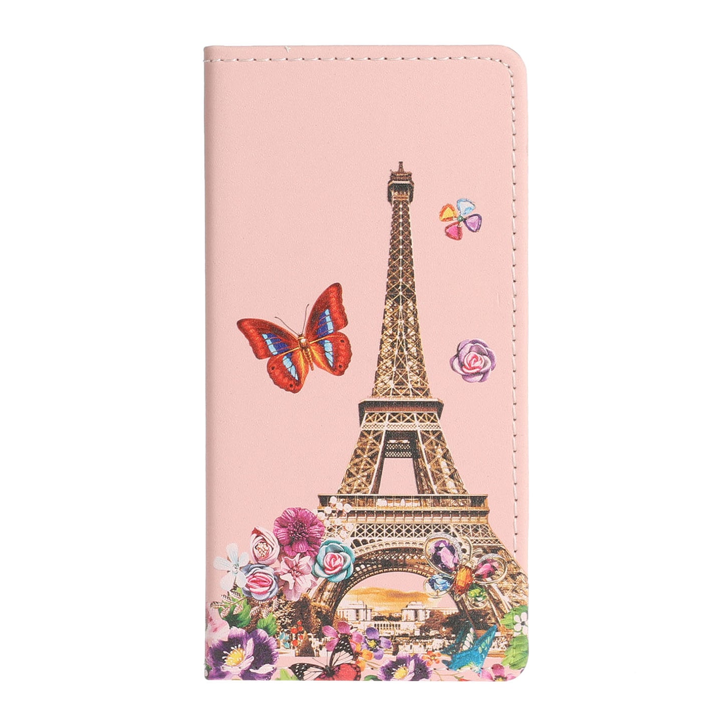 Pattern Printing Leather Shell Stand Case with Card Slots for Samsung Galaxy S20 Plus/S20 Plus 5G - Eiffel Tower