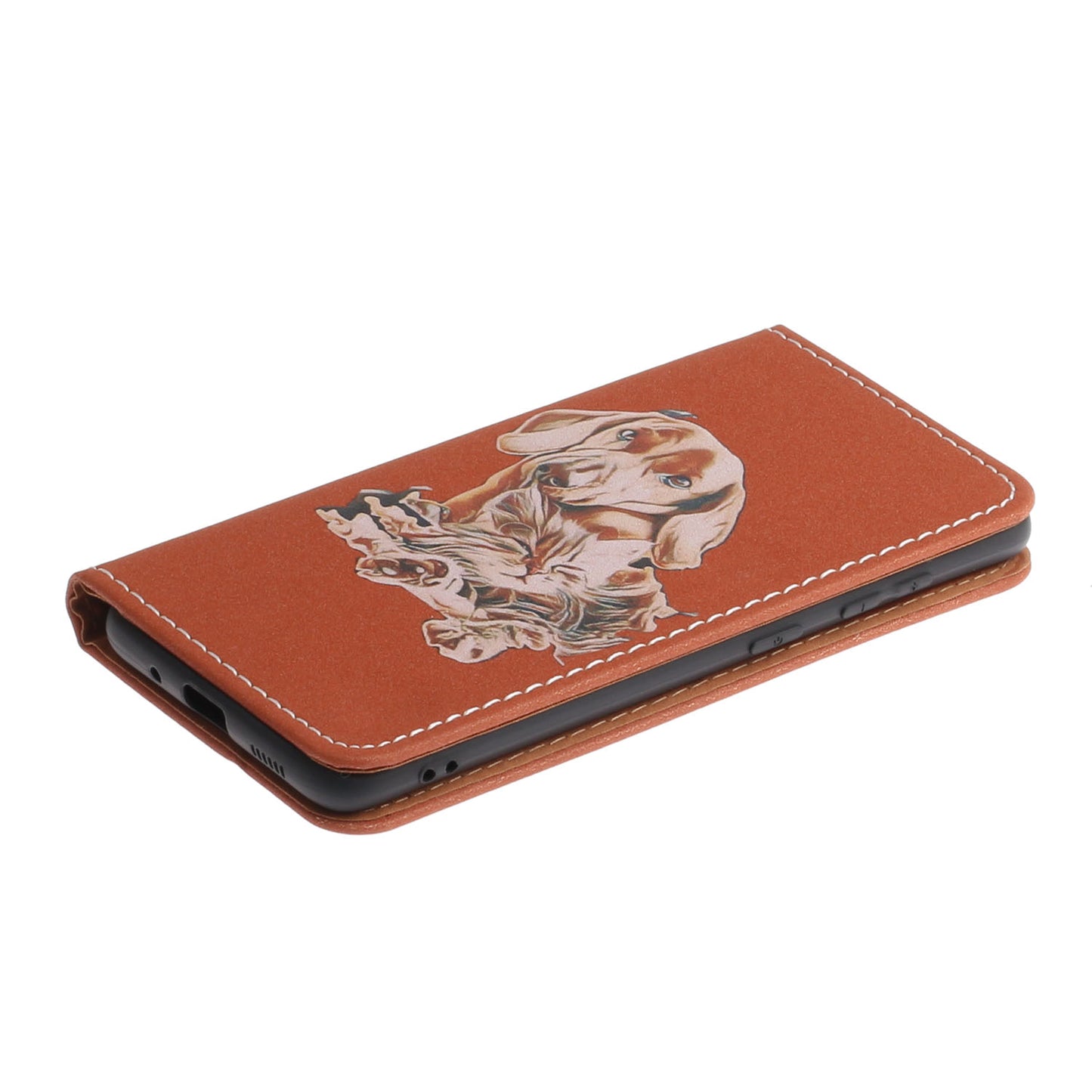Pattern Printing Leather Shell Stand Case with Card Slots for Samsung Galaxy S20 Plus/S20 Plus 5G - Dog