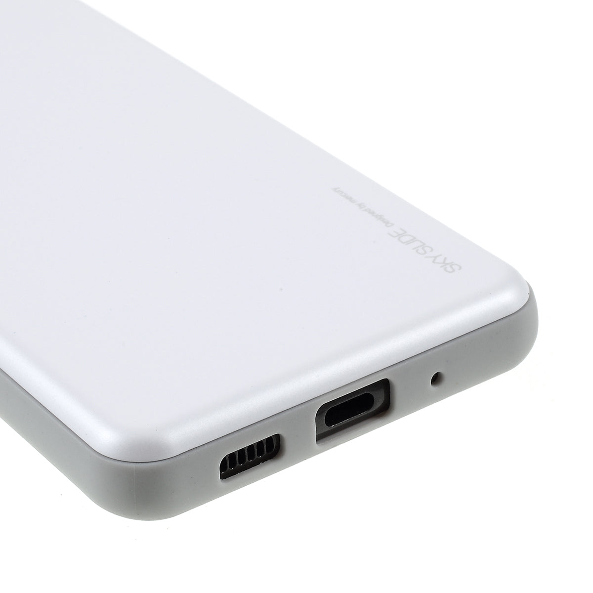 MERCURY GOOSPERY Sky Series Slide Card Slot PC TPU Phone Cover for Samsung Galaxy S20 Plus / S20 Plus 5G - Silver