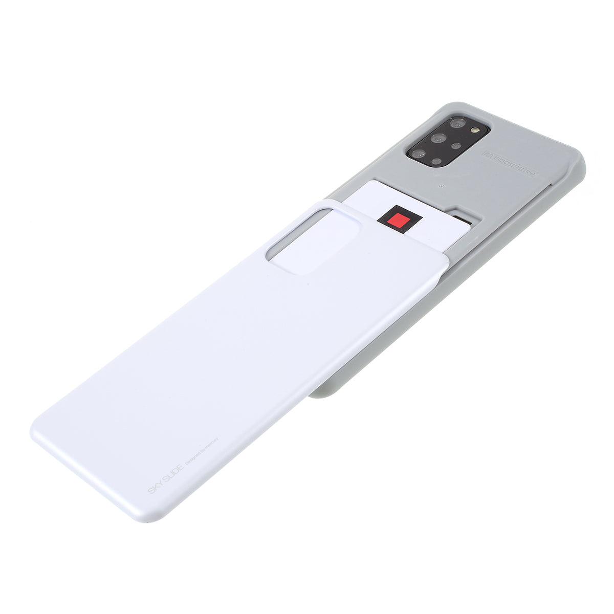 MERCURY GOOSPERY Sky Series Slide Card Slot PC TPU Phone Cover for Samsung Galaxy S20 Plus / S20 Plus 5G - Silver