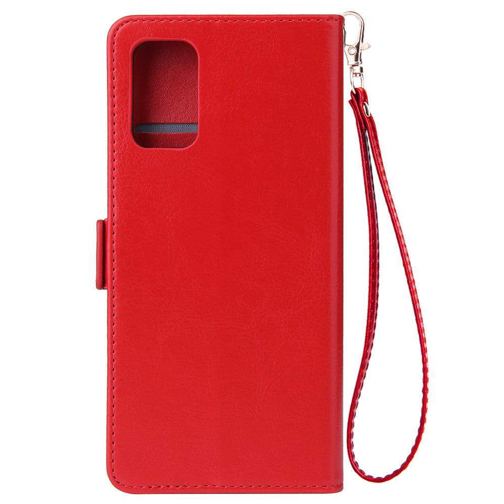 For Samsung Galaxy S20 Plus / S20 Plus 5G Magnetic Absorbed Zipper Leather Shell - Red
