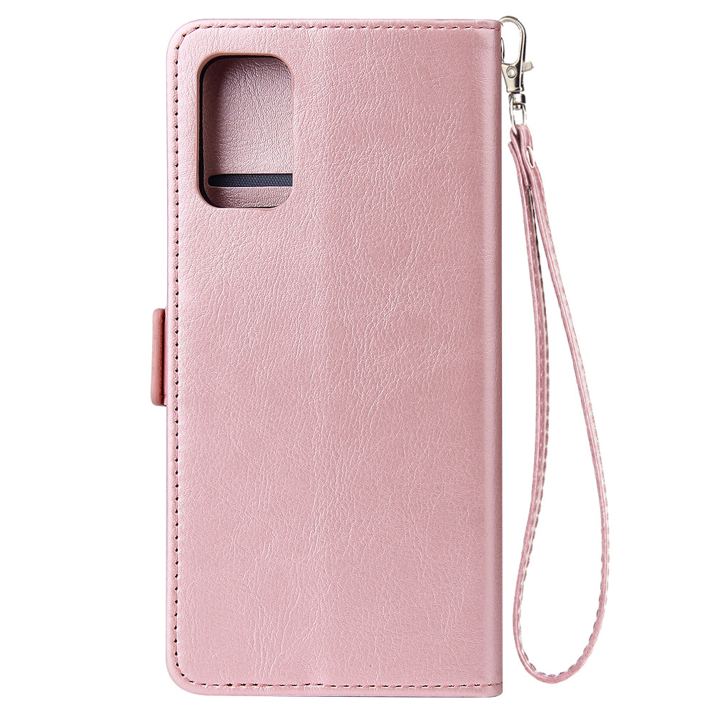 For Samsung Galaxy S20 Plus / S20 Plus 5G Magnetic Absorbed Zipper Leather Shell - Rose Gold