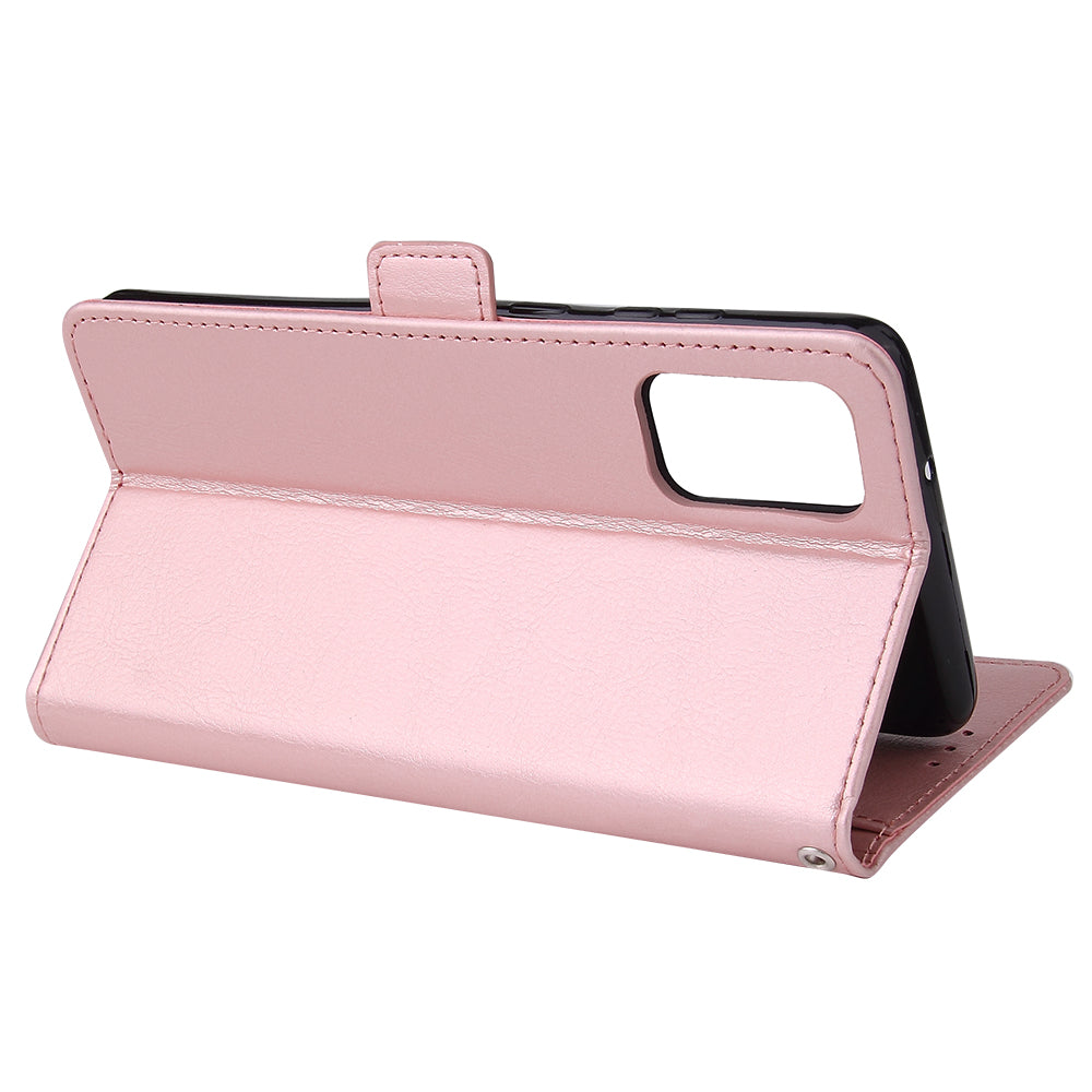 For Samsung Galaxy S20 Plus / S20 Plus 5G Magnetic Absorbed Zipper Leather Shell - Rose Gold