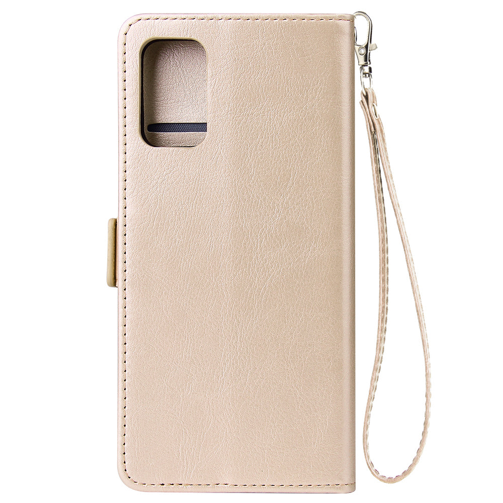 For Samsung Galaxy S20 Plus / S20 Plus 5G Magnetic Absorbed Zipper Leather Shell - Gold