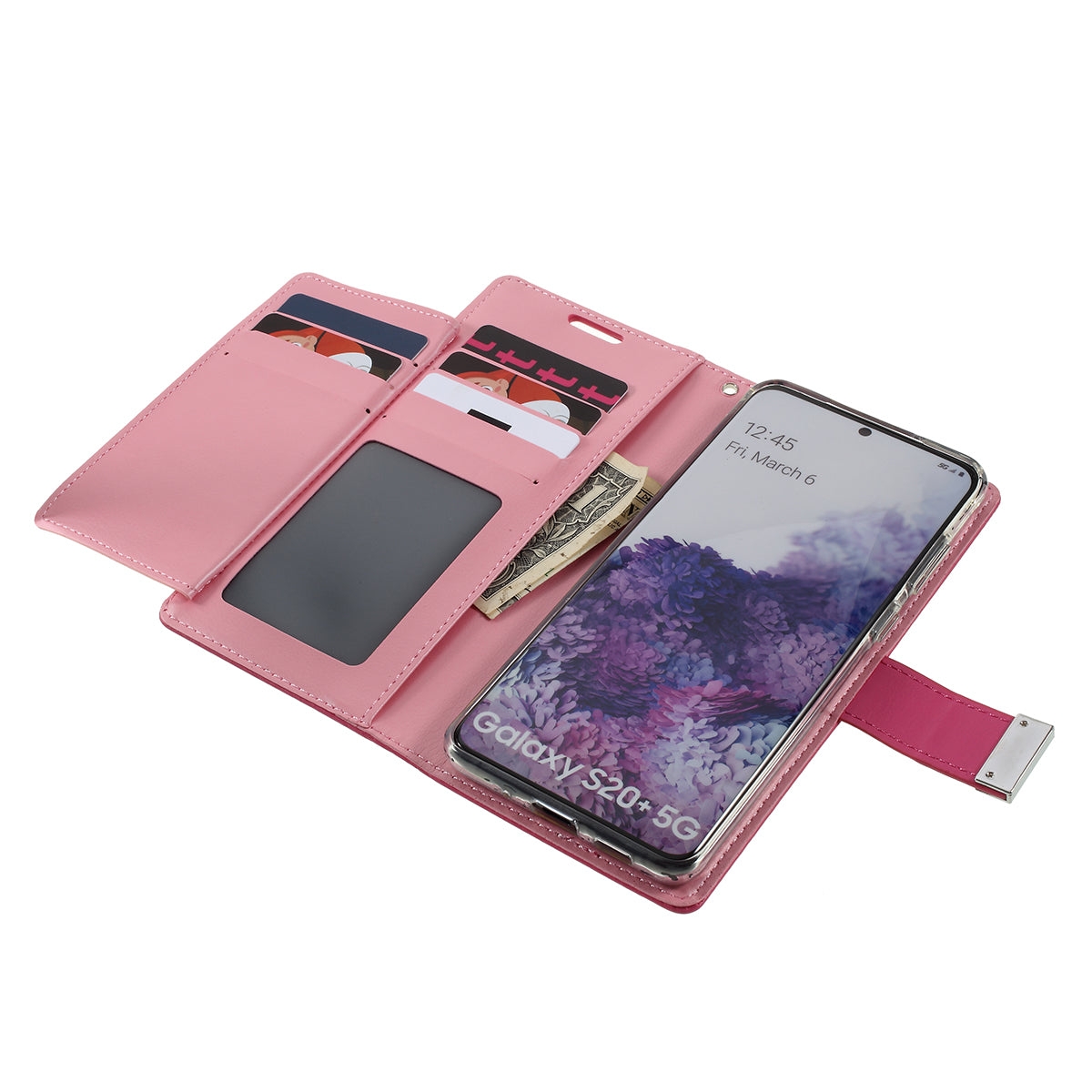MERCURY GOOSPERY Rich Diary Leather Wallet Protection Case for Samsung Galaxy S20 Plus / S20 Plus 5G - Rose