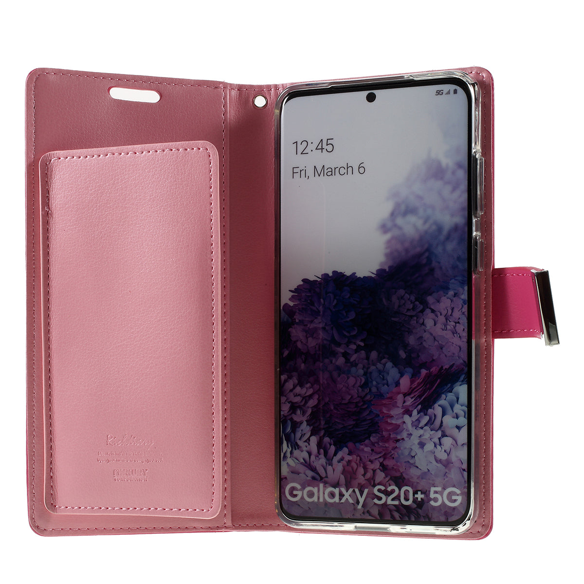 MERCURY GOOSPERY Rich Diary Leather Wallet Protection Case for Samsung Galaxy S20 Plus / S20 Plus 5G - Rose