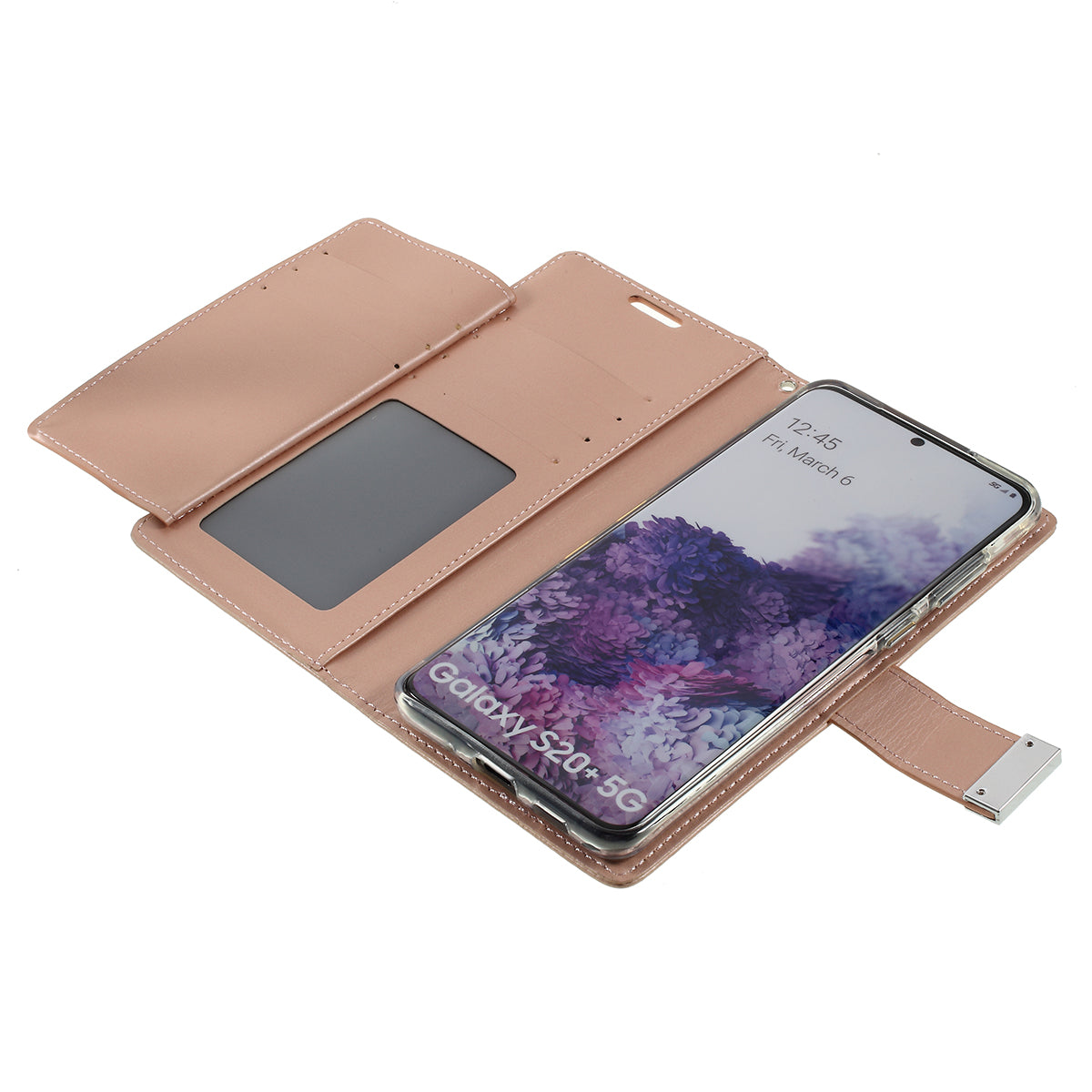 MERCURY GOOSPERY Rich Diary Leather Wallet Protection Case for Samsung Galaxy S20 Plus / S20 Plus 5G - Rose Gold