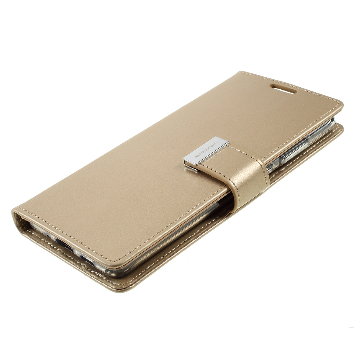 MERCURY GOOSPERY Rich Diary Leather Wallet Protection Case for Samsung Galaxy S20 Plus / S20 Plus 5G - Gold