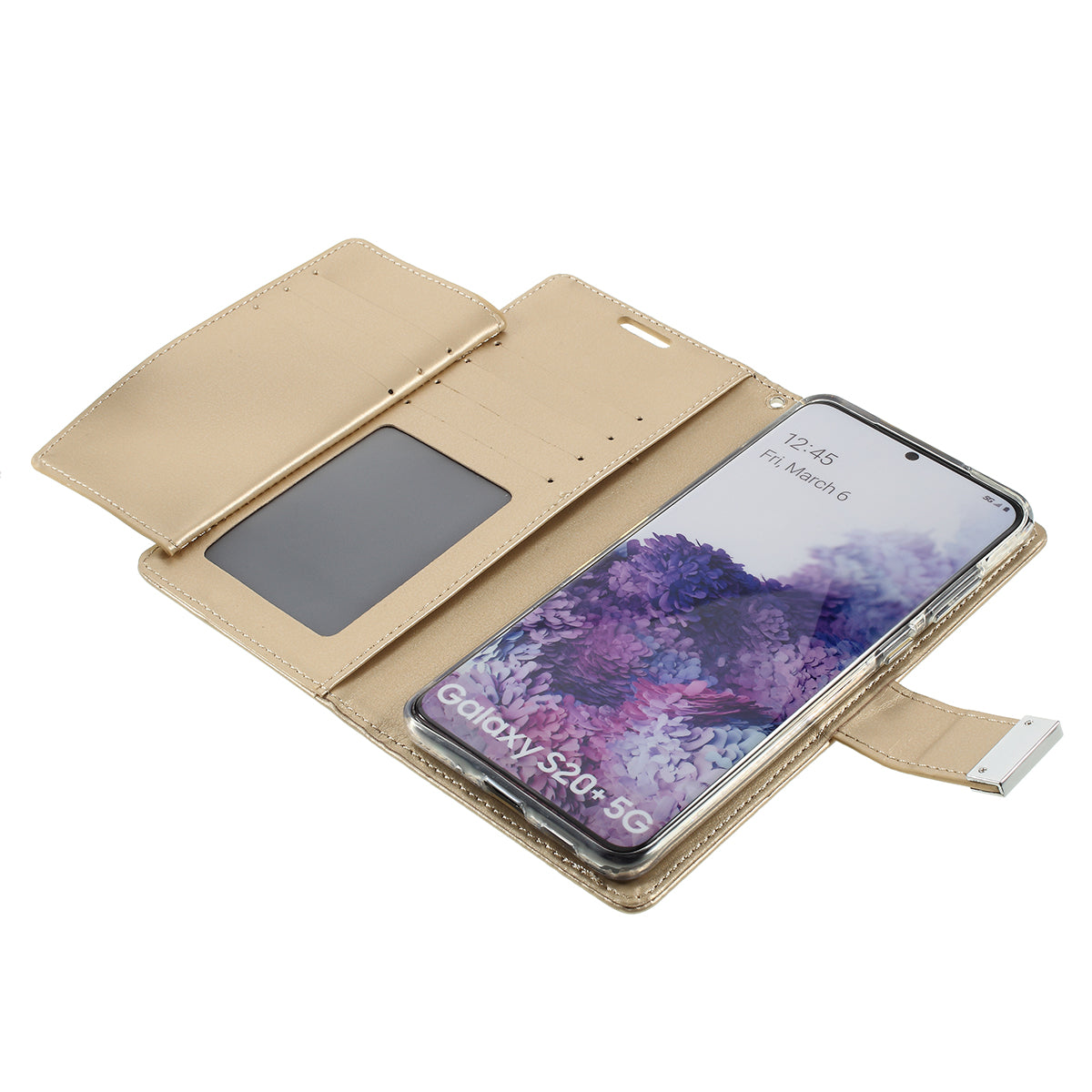 MERCURY GOOSPERY Rich Diary Leather Wallet Protection Case for Samsung Galaxy S20 Plus / S20 Plus 5G - Gold