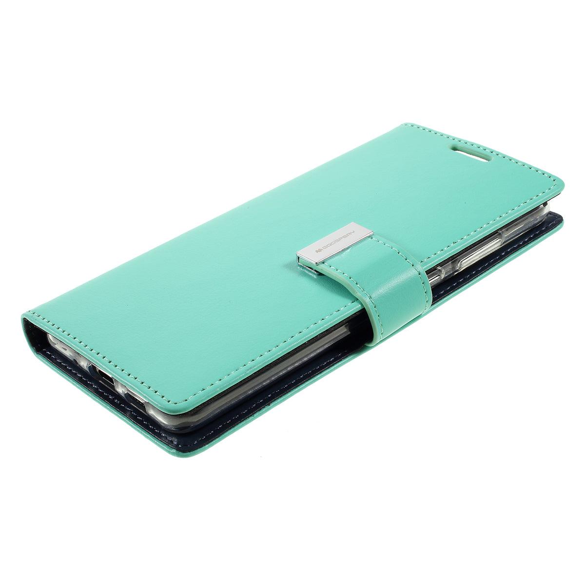 MERCURY GOOSPERY Rich Diary Leather Wallet Protection Case for Samsung Galaxy S20 Plus / S20 Plus 5G - Cyan