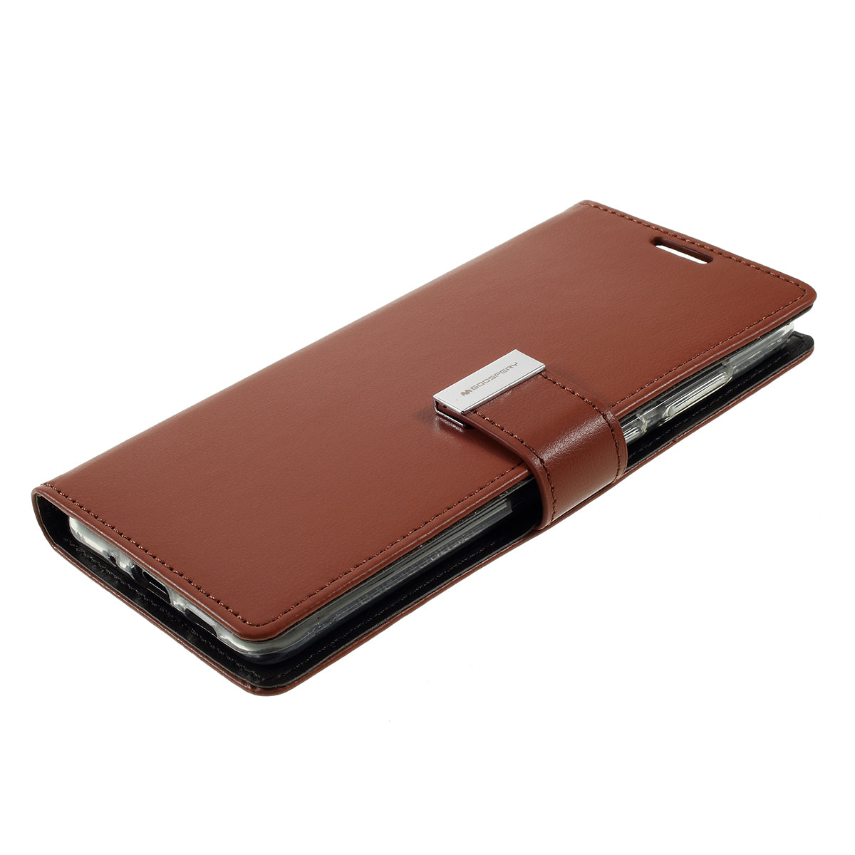 MERCURY GOOSPERY Rich Diary Leather Wallet Protection Case for Samsung Galaxy S20 Plus / S20 Plus 5G - Brown