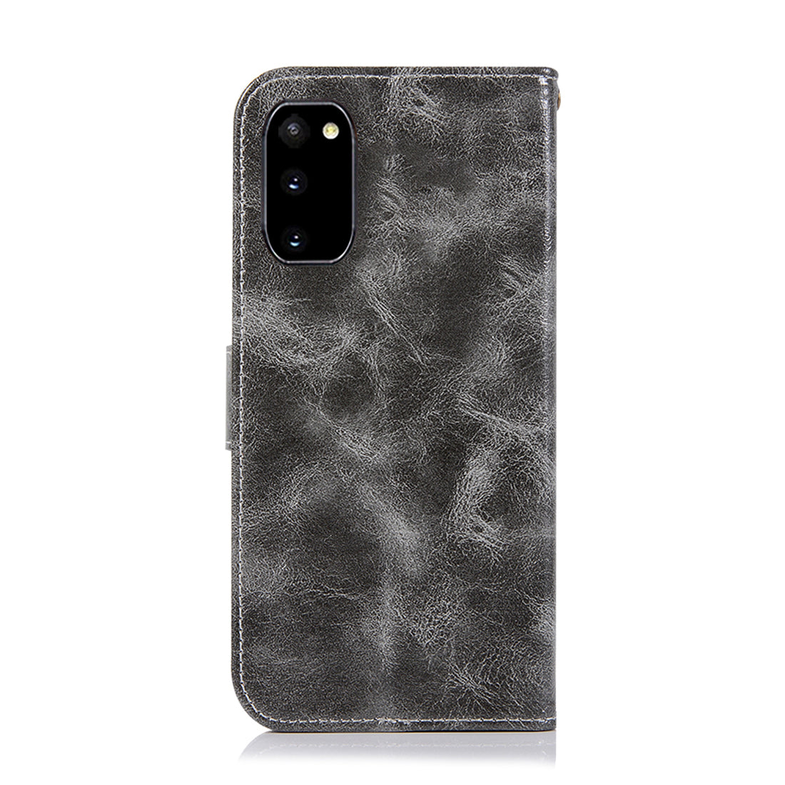Premium Vintage Leather Wallet Phone Case for Samsung Galaxy S20 4G/S20 5G - Grey