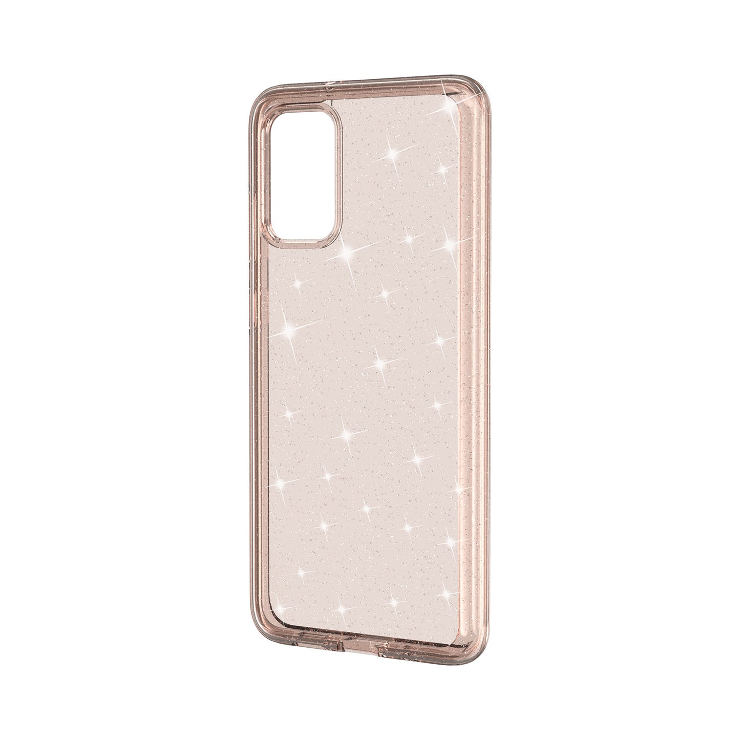 Glittery Powder PC TPU Hybrid Phone Case Covering for Samsung Galaxy S20 Plus/S20 Plus 5G - Gold