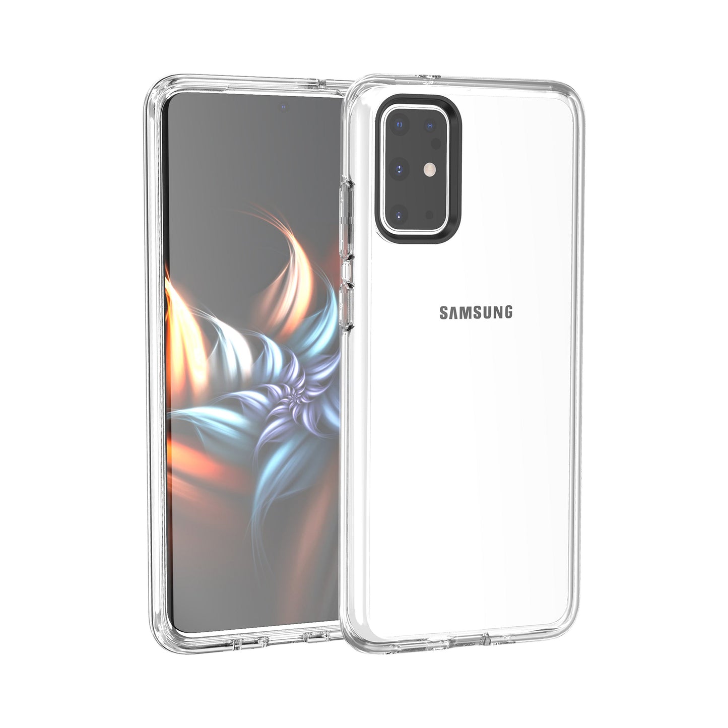 Transparent PC + TPU Phone Shell Case for Samsung Galaxy S20 Plus/S20 Plus 5G - Transparent
