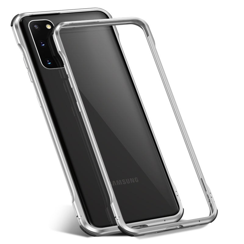 Le-Lock Series Shockproof Buckle Metal Frame Cover for Samsung Galaxy S20 4G/S20 5G - Silver