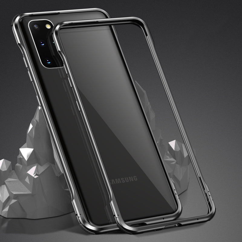 Le-Lock Series Shockproof Buckle Metal Frame Cover for Samsung Galaxy S20 Plus / S20 Plus 5G - Black