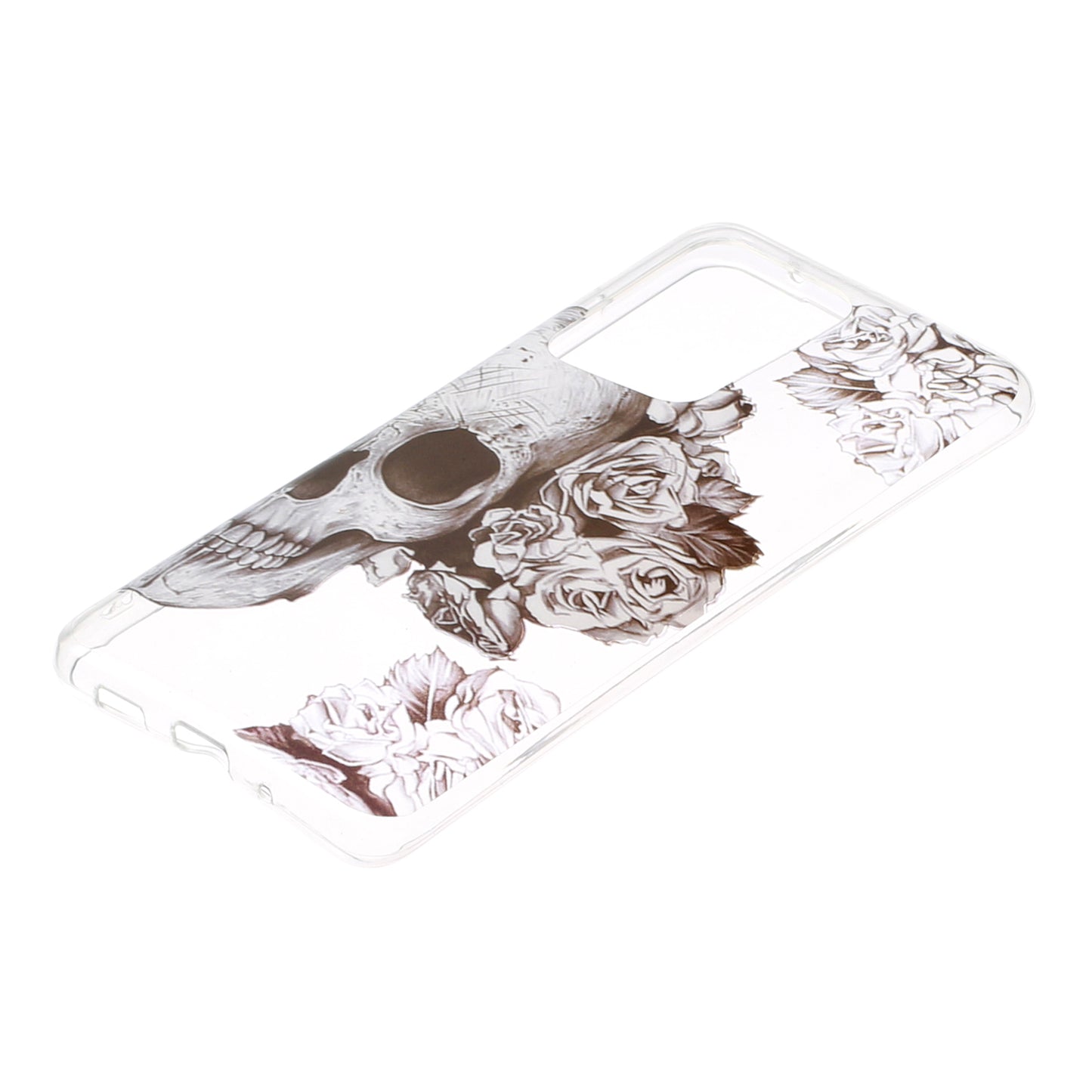 Pattern Printing IMD Design TPU Phone Protection Shell for Samsung Galaxy S20 Ultra - Skull