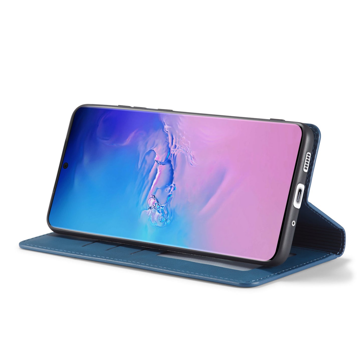 FORWENW Fantasy Series Silky Touch Wallet Leather Stand Case for Samsung Galaxy S20 Plus - Blue