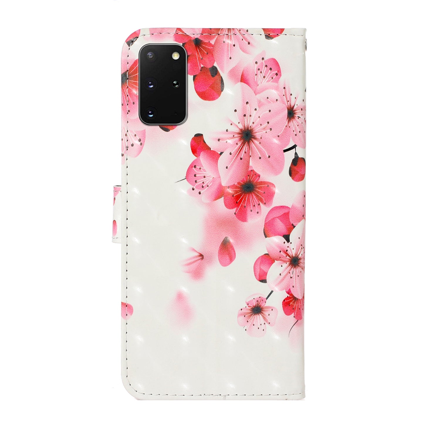 Light Spot Decor Patterned PU Leather Wallet Case Phone Shell for Samsung Galaxy S20 Plus/S20 Plus 5G - Vivid Flower