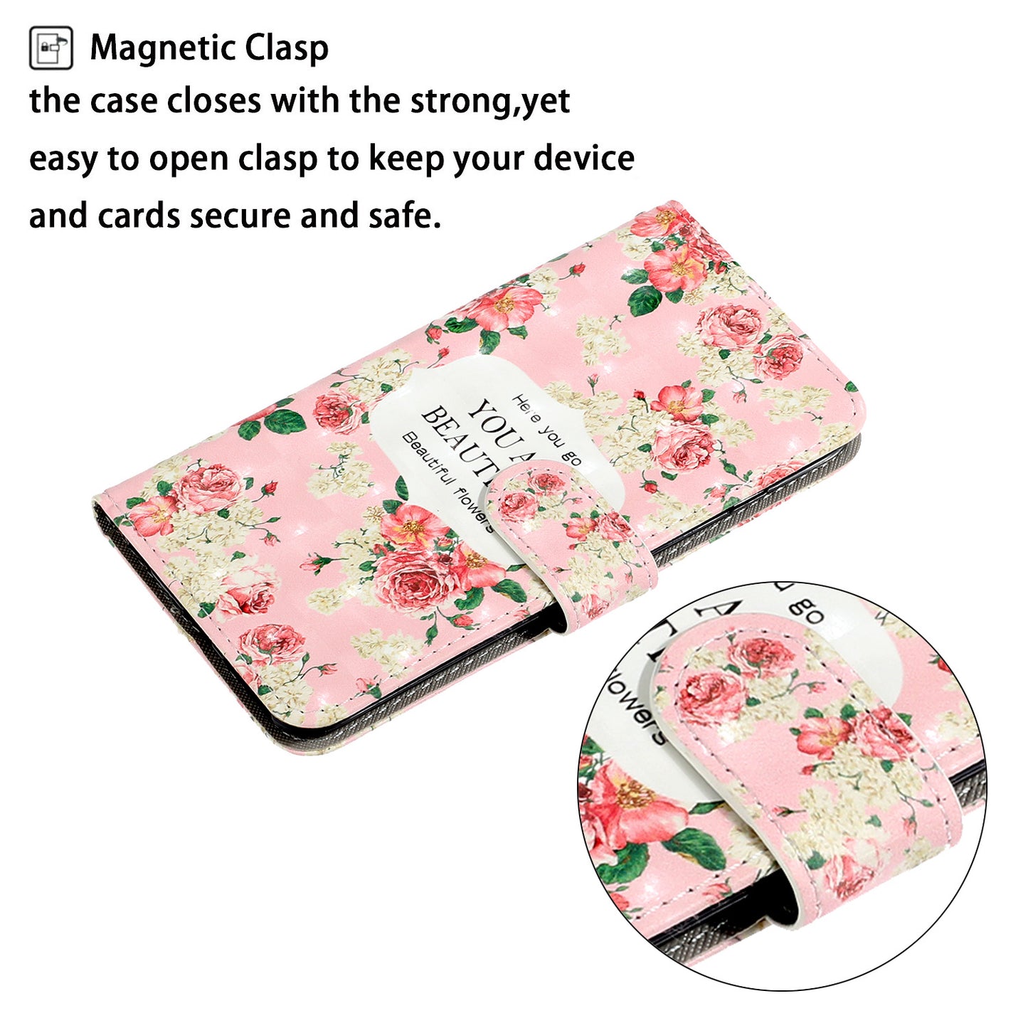 Light Spot Decor Patterned Leather Wallet Cover for Samsung Galaxy S20 4G/S20 5G - Blooming Flowers