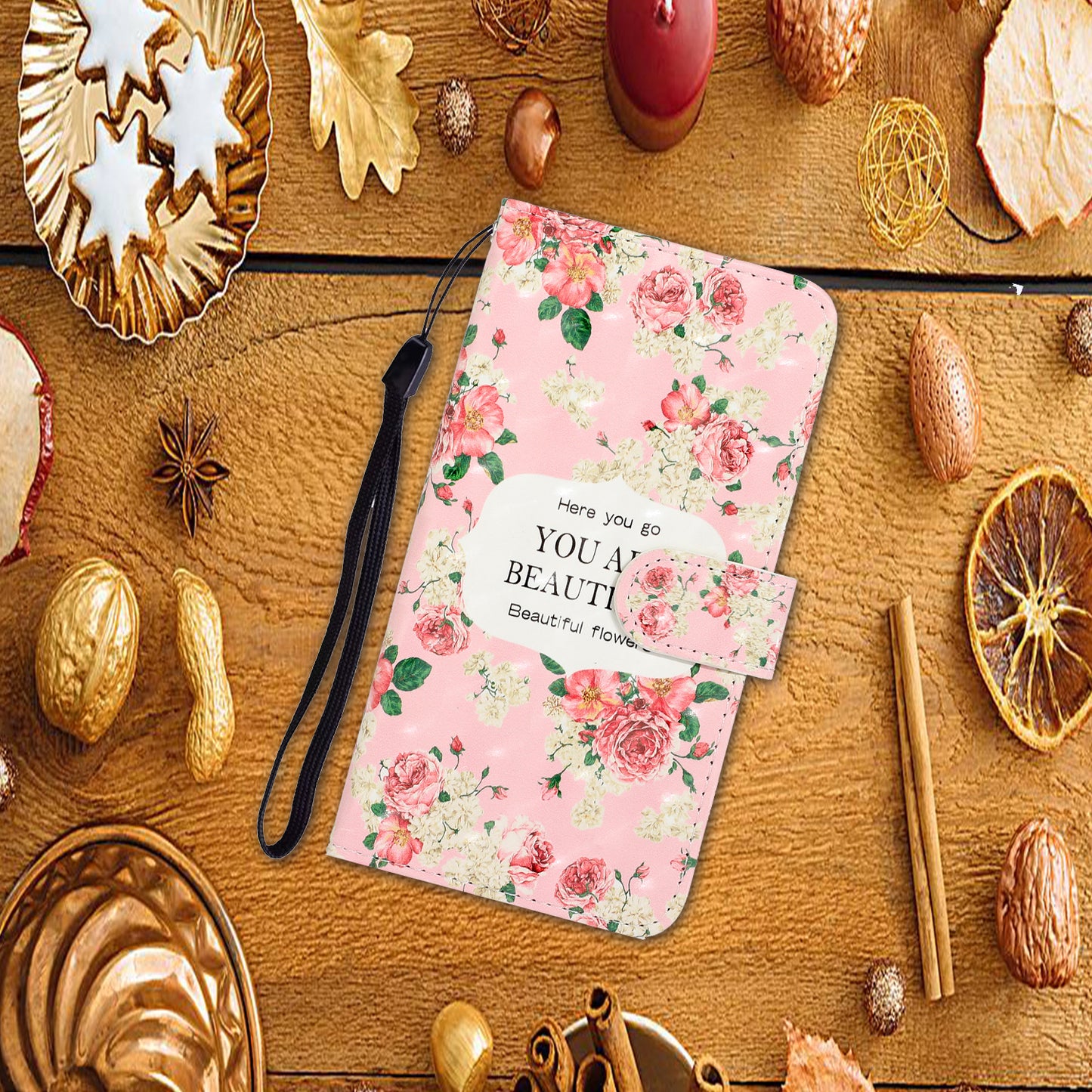 Light Spot Decor Patterned Leather Wallet Cover for Samsung Galaxy S20 4G/S20 5G - Blooming Flowers