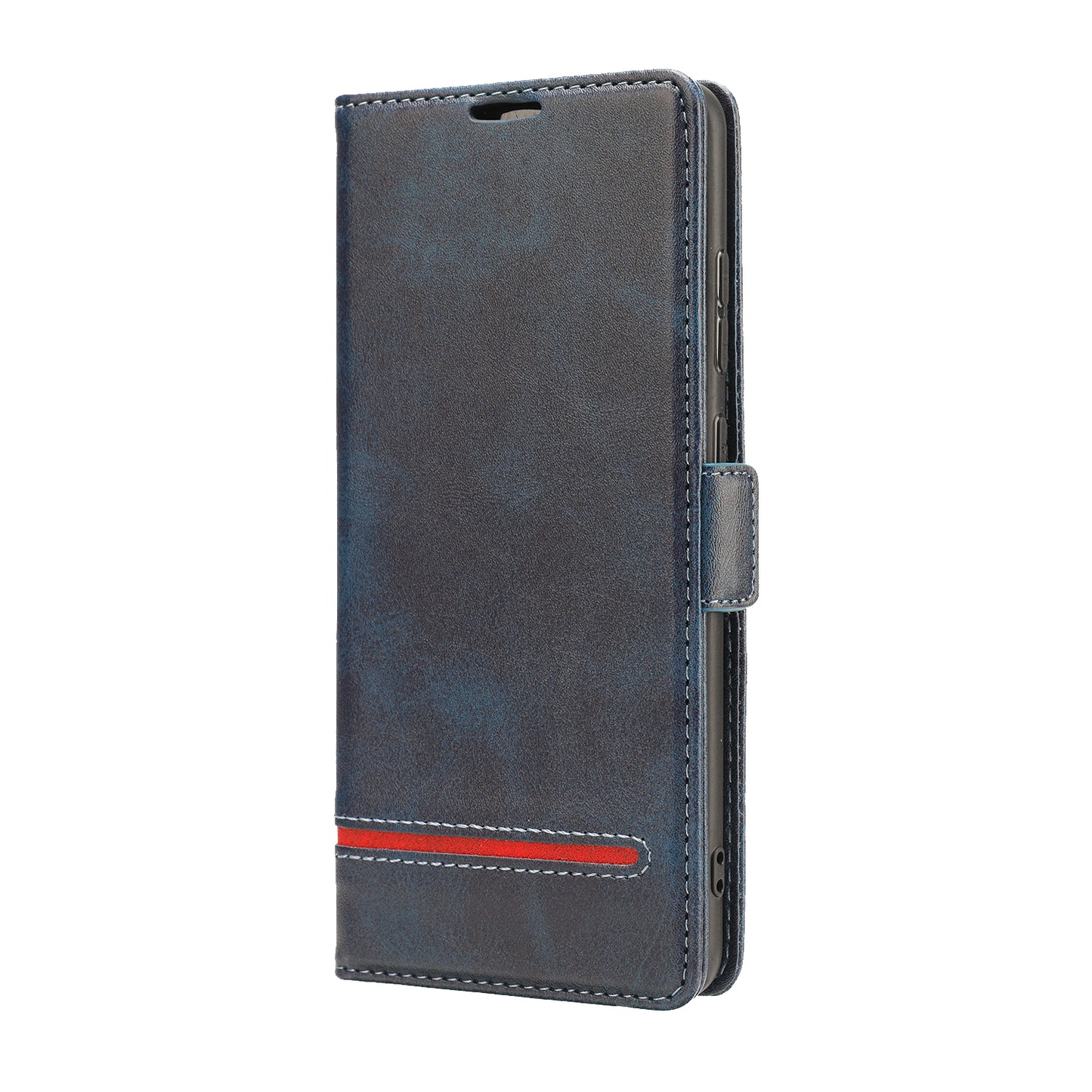 PU Leather Wallet Magnetic Mobile Phone Shell for Samsung Galaxy S20 Ultra - Blue