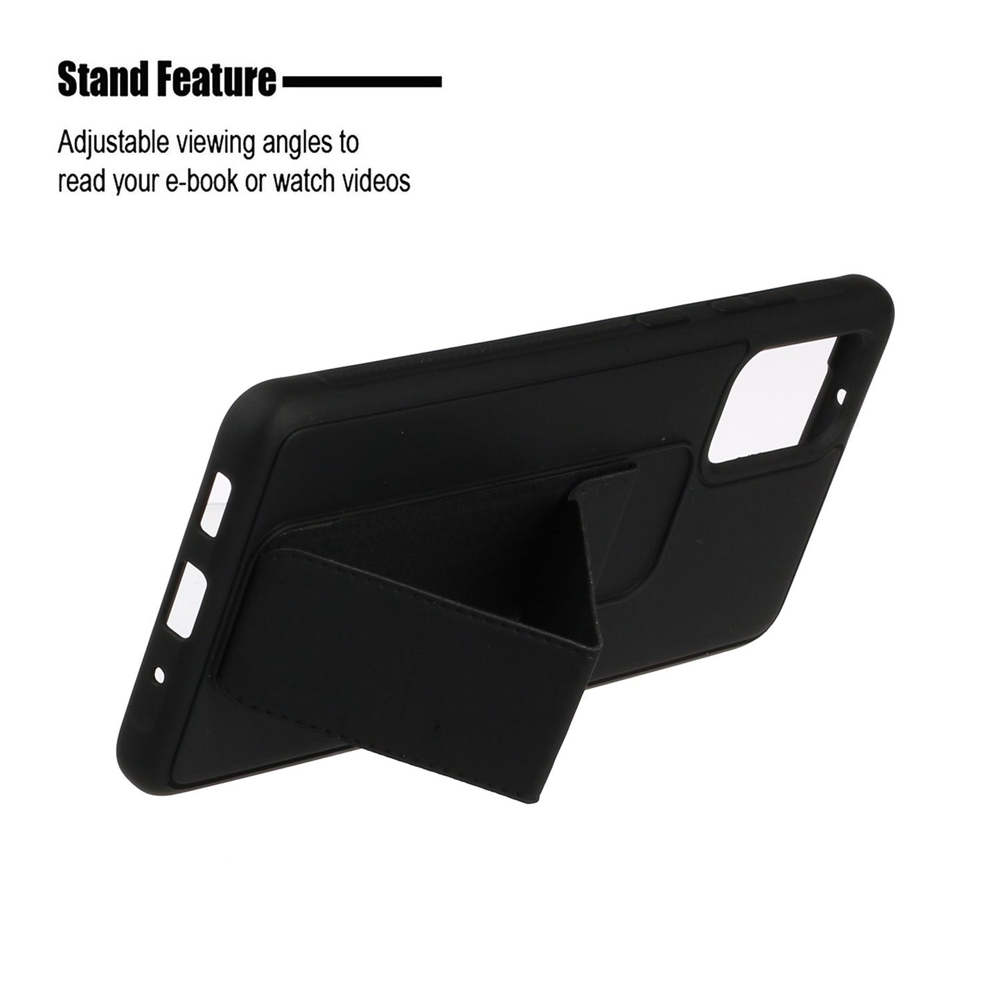 For Samsung Galaxy S20 Plus / S20 Plus 5G Magnetic Hand Strap Kickstand TPU + PC Phone Cover - Black