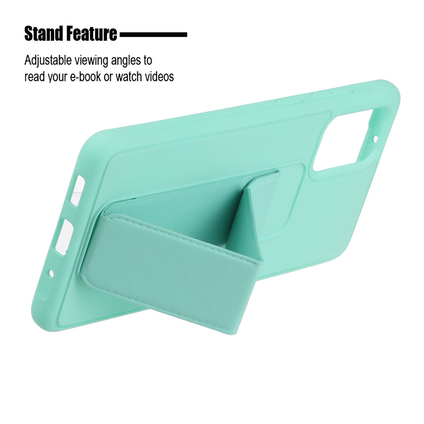For Samsung Galaxy S20 Plus / S20 Plus 5G Magnetic Hand Strap Kickstand TPU + PC Phone Cover - Cyan