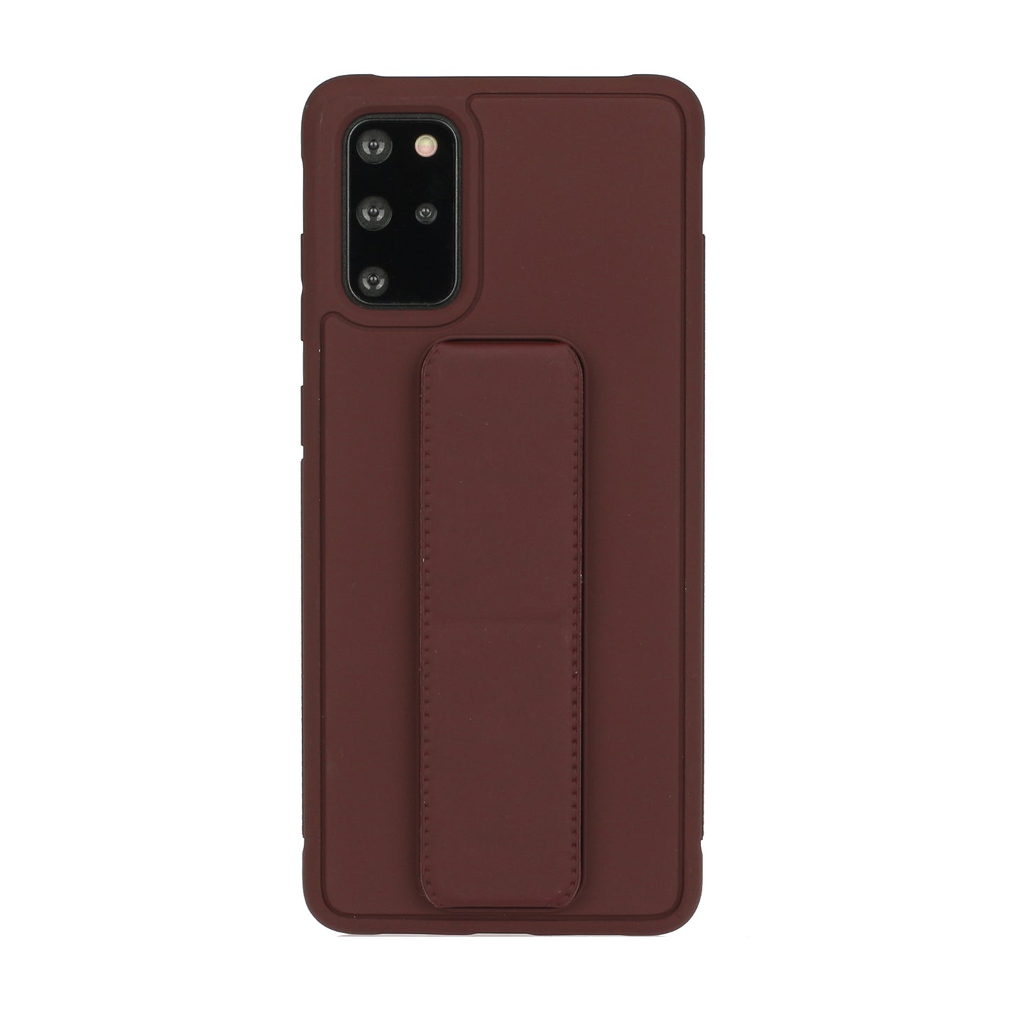 For Samsung Galaxy S20 Plus / S20 Plus 5G Magnetic Hand Strap Kickstand TPU + PC Phone Cover - Brown