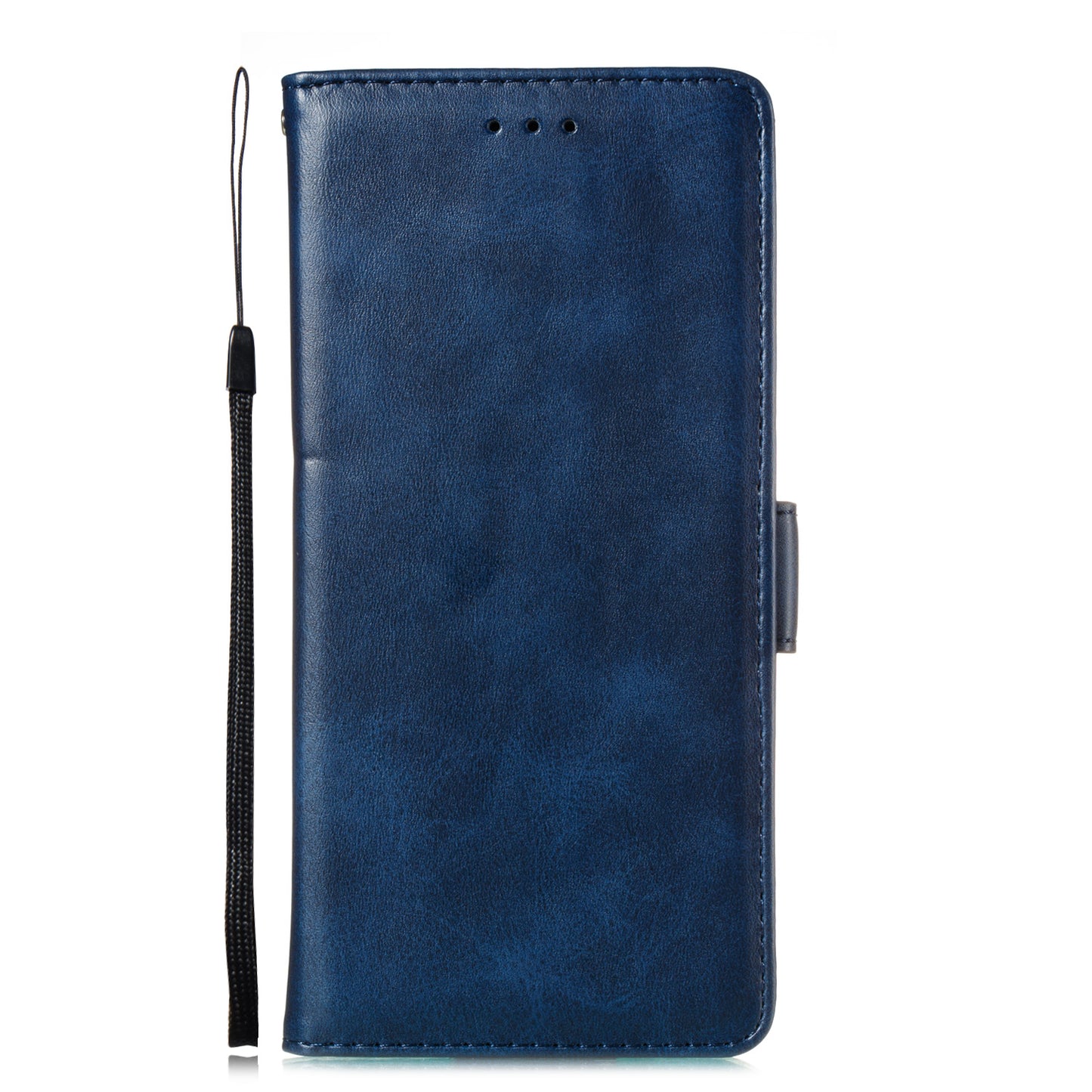 Wallet Leather Stand Phone Casing with Lanyard for Samsung Galaxy S20 Plus - Blue
