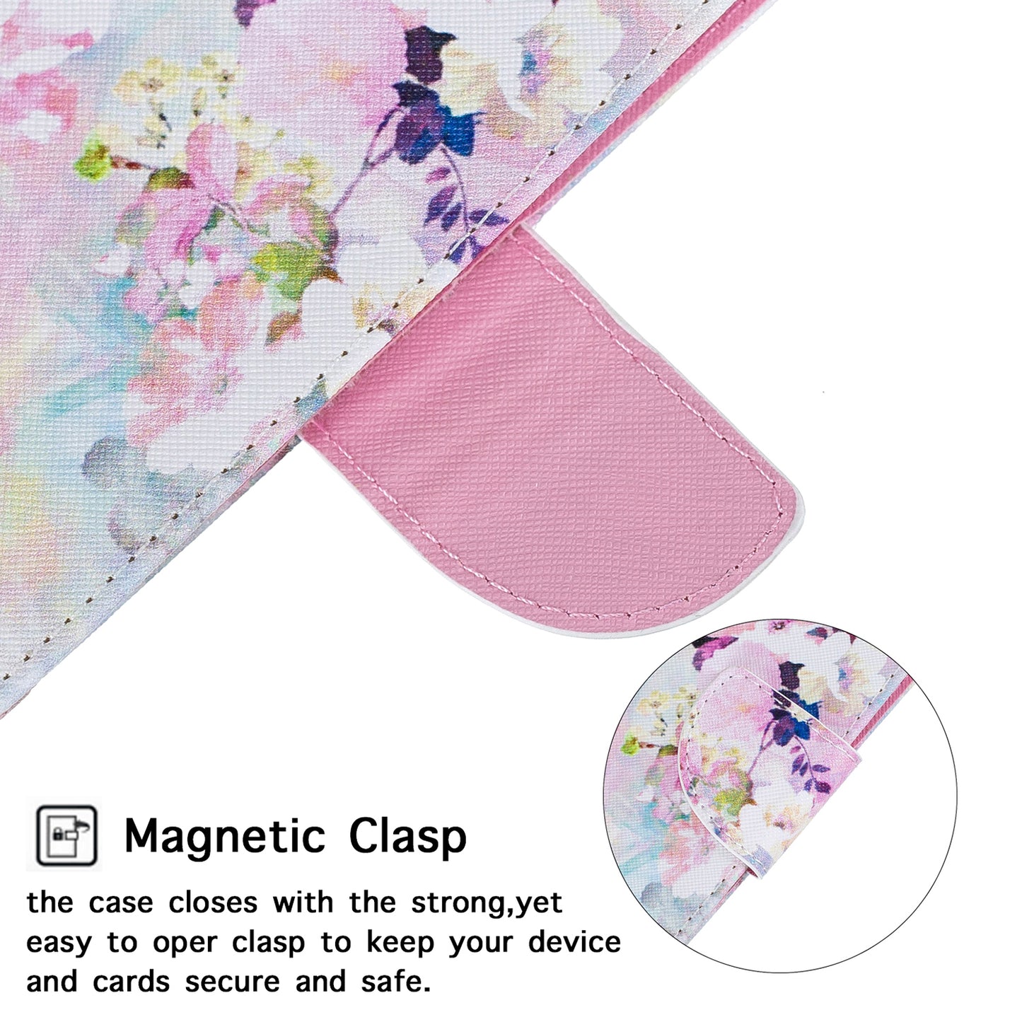 Cross Texture Pattern Printing Leather Wallet Phone Casing for Samsung Galaxy S20 Plus - Fresh Flower