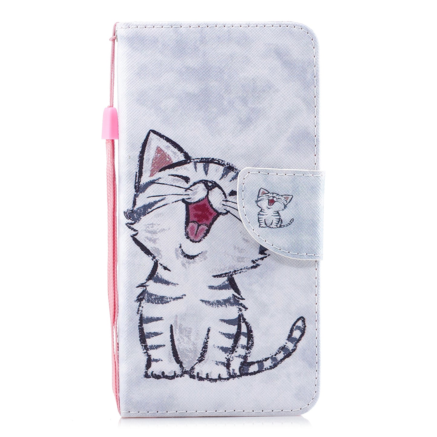 Pattern Printing Cross Texture Wallet Leather Stand Case for Samsung Galaxy S20 4G/S20 5G - Happy Cat