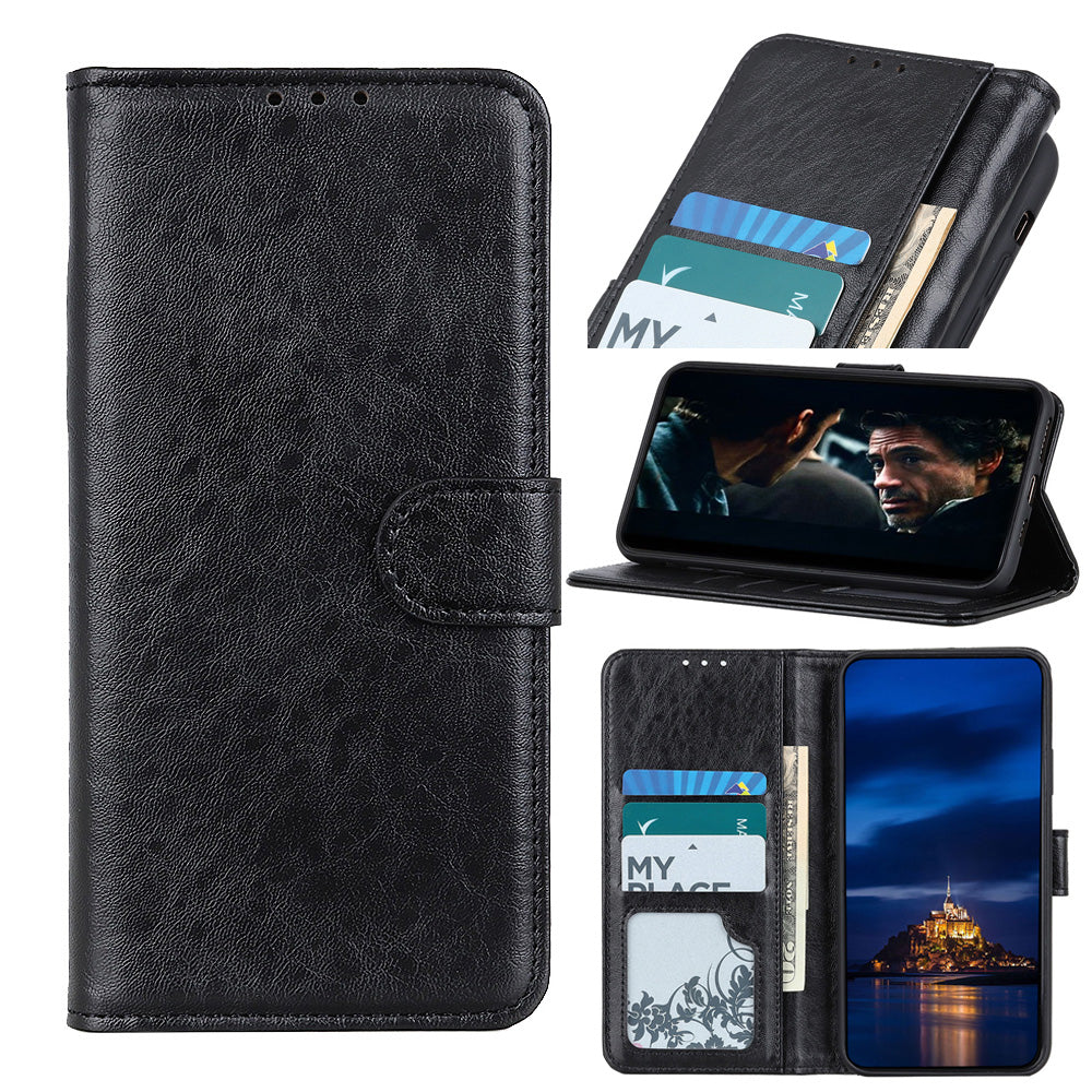 Crazy Horse Leather Stylish Cover for Samsung Galaxy S20 Ultra - Black