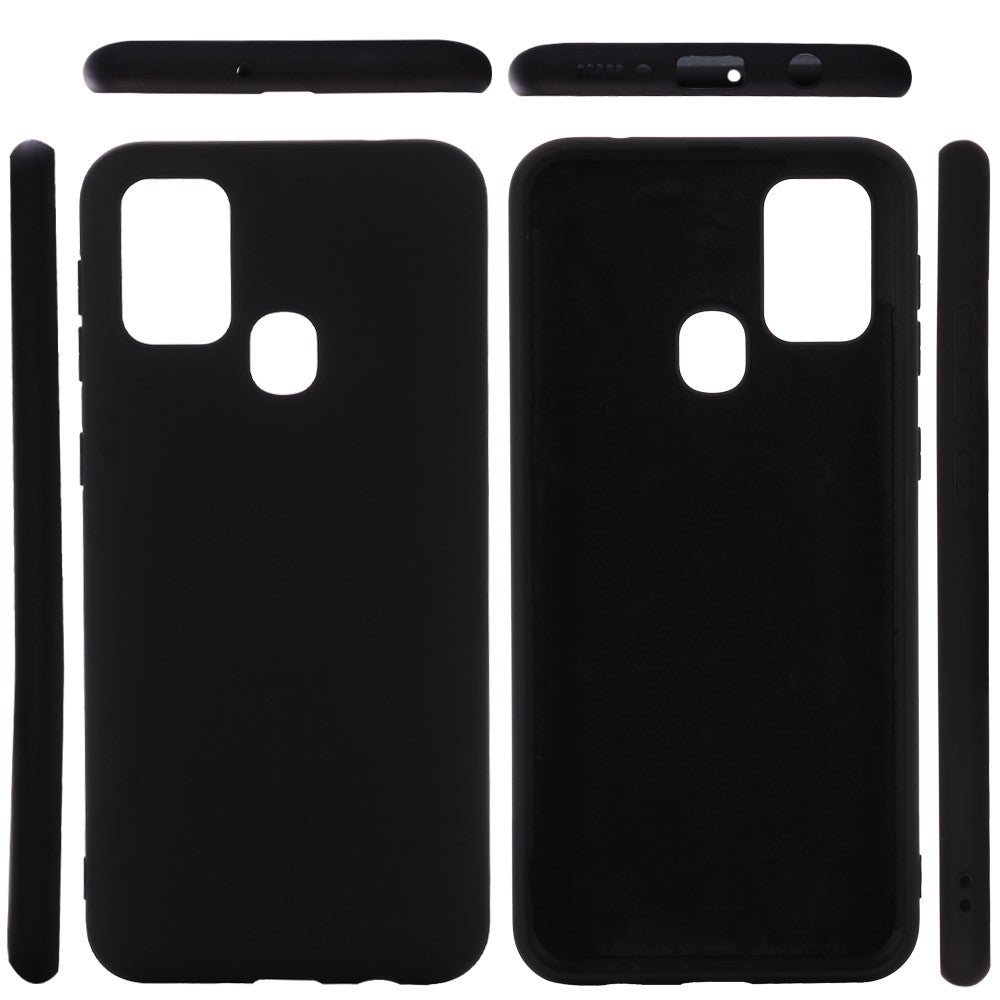 Liquid Silicone Shell Case for Samsung Galaxy M31 - Black