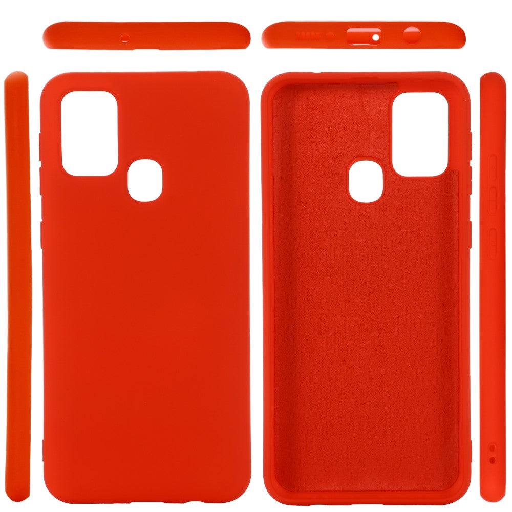 Liquid Silicone Shell Case for Samsung Galaxy M31 - Red