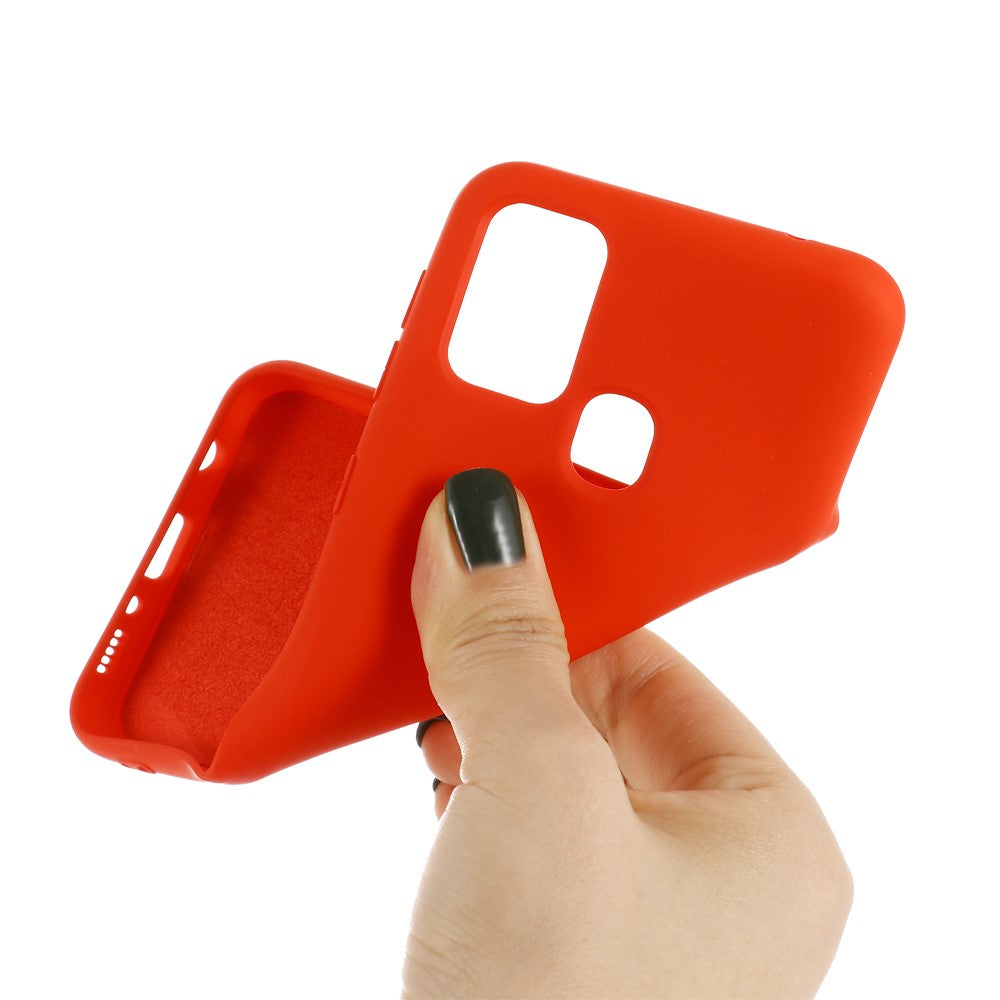 Liquid Silicone Shell Case for Samsung Galaxy M31 - Red