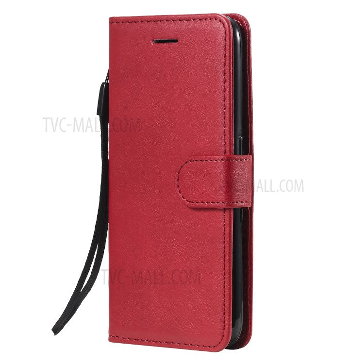 KT Leather Series-2 Wallet Leather Stand Phone Case for Samsung Galaxy A01 - Red