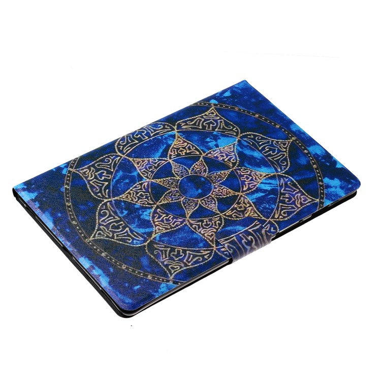 Pattern Printing Card Slots Flip Leather Tablet Cover for Samsung Galaxy Tab S5e SM-T720/T725 - Mandala Flower