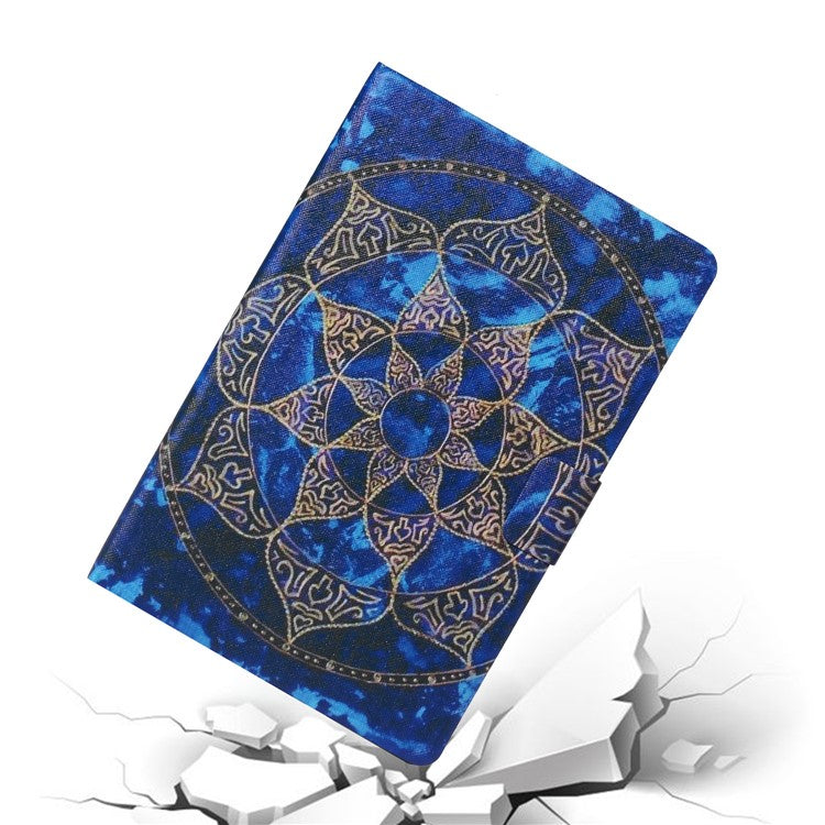 Pattern Printing Card Slots Flip Leather Tablet Cover for Samsung Galaxy Tab S5e SM-T720/T725 - Mandala Flower