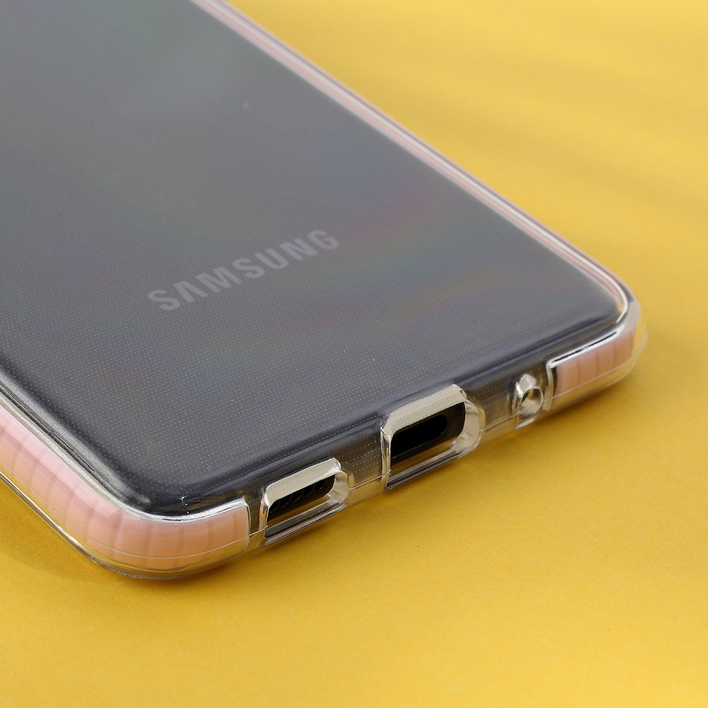Bi-color TPU Mobile Phone Shell for Samsung Galaxy S20 Plus - Pink
