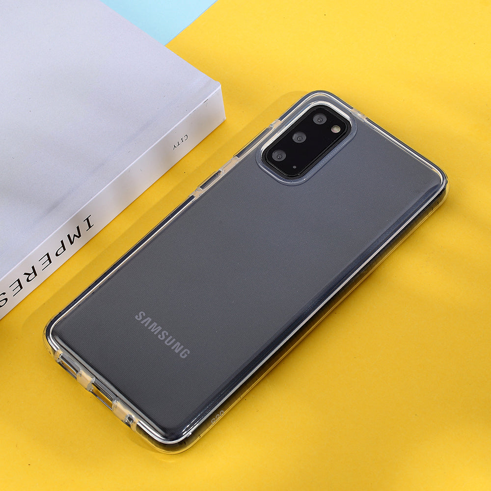 Bi-color TPU Back Cell Phone Case for Samsung Galaxy S20 4G/S20 5G - Black