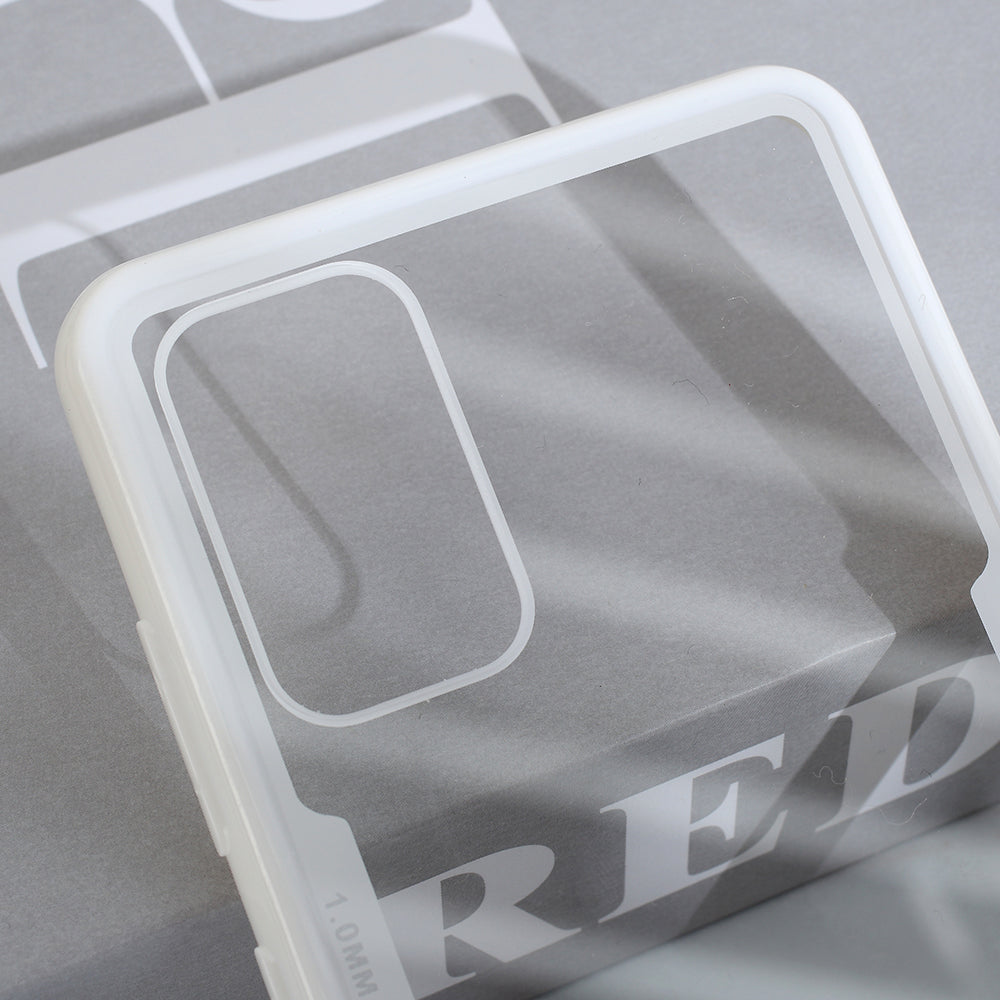 Protective Clear PC Back + Silicone Frame Phone Cover for Samsung Galaxy S20 Plus/S20 Plus 5G  - White