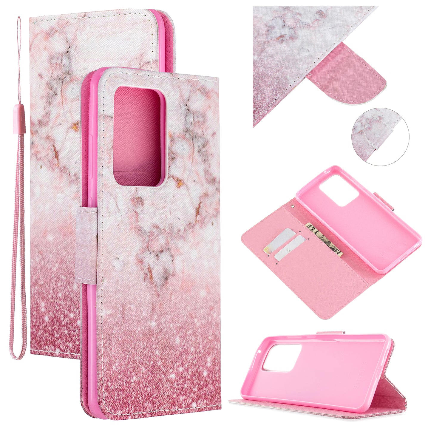 Pattern Printing Cross Texture Leather Wallet Case for Samsung Galaxy S20 Ultra - Colorized Pattern
