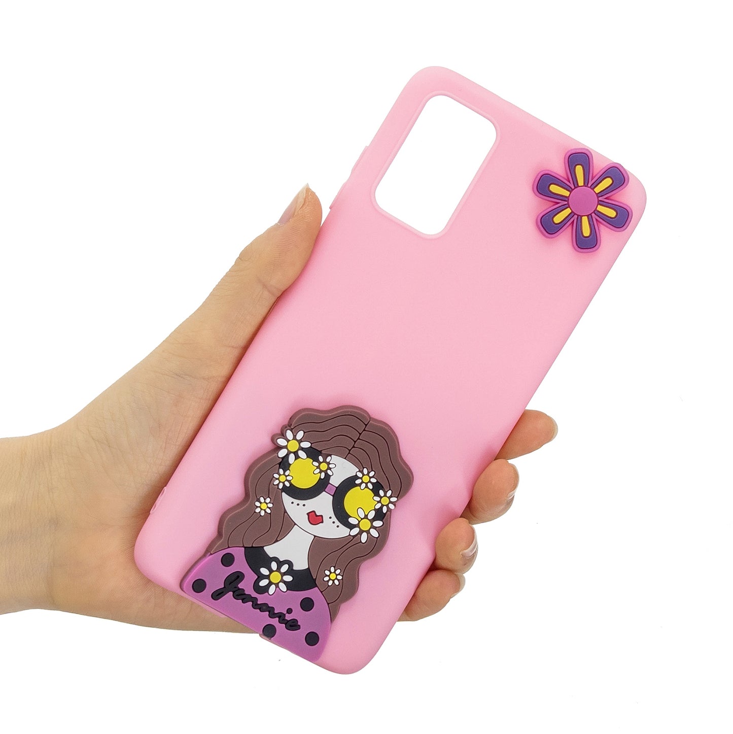 3D Cartoon Pattern Soft TPU Cell Phone Case for Samsung Galaxy S20 Plus/S20 Plus 5G - Girl