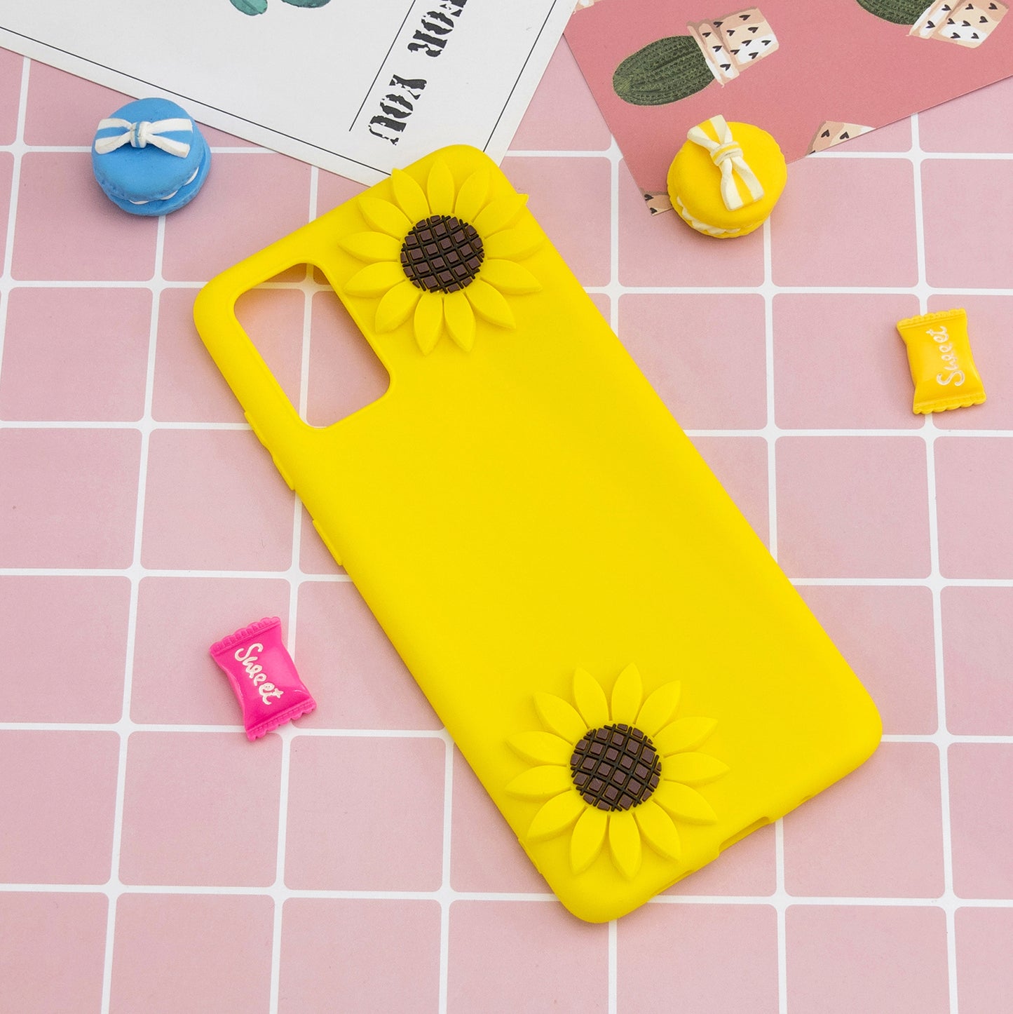 3D Cartoon Pattern Soft TPU Cell Phone Case for Samsung Galaxy S20 Plus/S20 Plus 5G - Flower