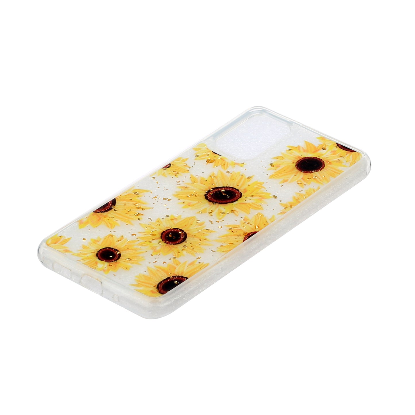 Glitter Sequins Stylish TPU Phone Shell for Samsung Galaxy S20 Ultra - Sunflowers