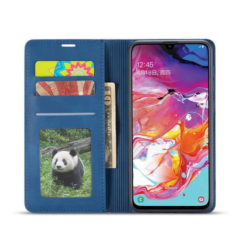 FORWENW Fantasy Series Auto-absorbed Silky Touch Leather Cover for Samsung Galaxy A31 - Blue