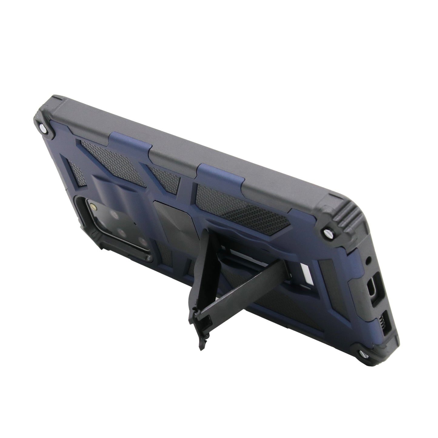Kickstand Armor Dropproof PC TPU Combo Case with Magnetic Metal Sheet for Samsung Galaxy S20 Plus/S20 Plus 5G - Blue