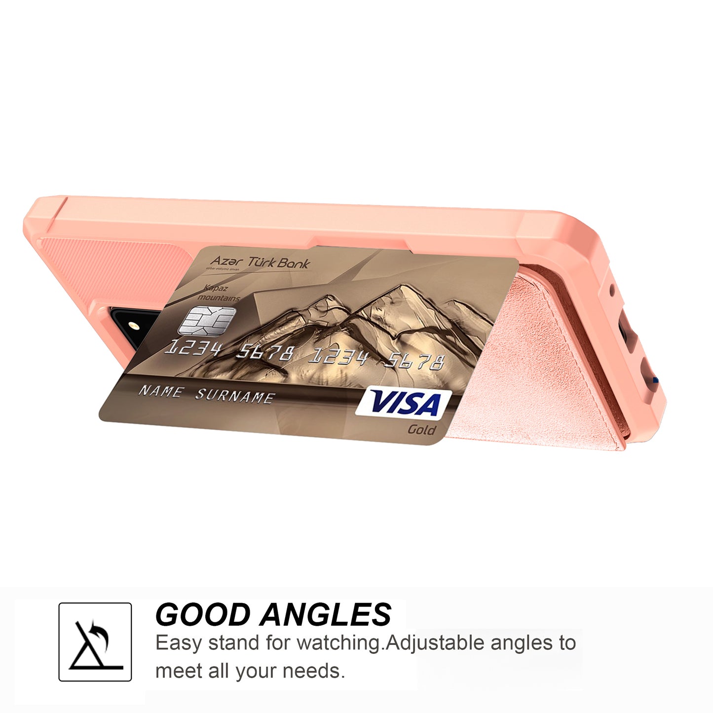 For Samsung Galaxy S20 Ultra PU Leather Coated TPU Wallet Phone Case - Rose Gold